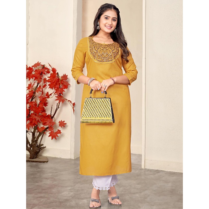 ZAZADIYA ENTERPRISE Women Yellow Kurtis