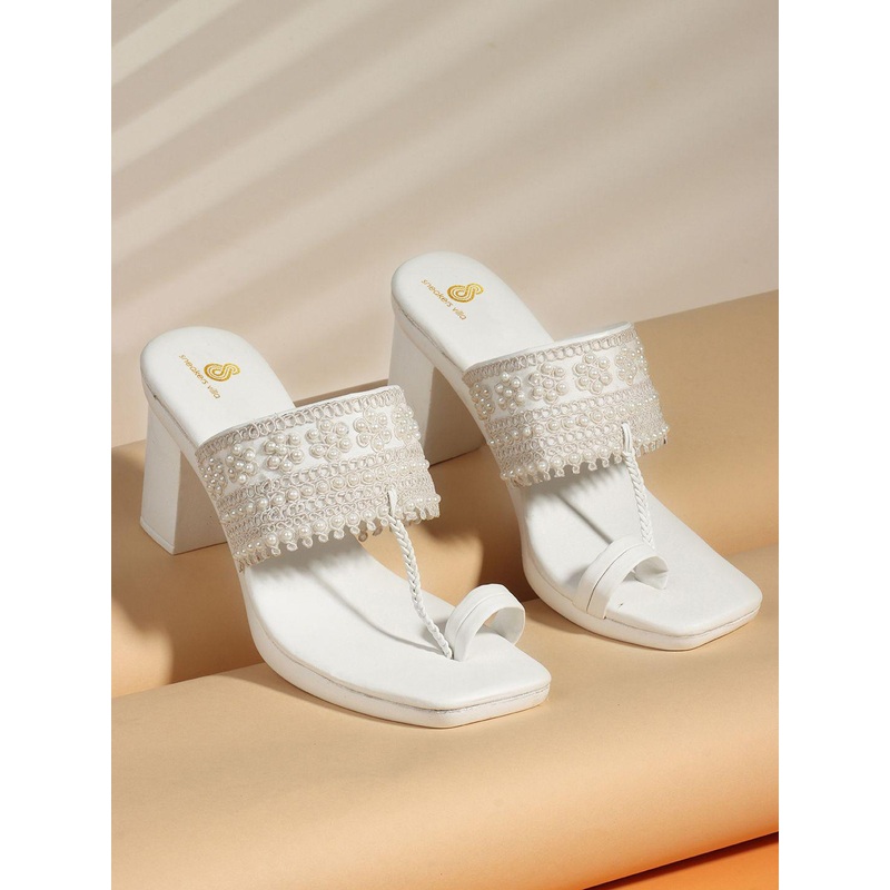 sneakers villa Embellished Block Heel Sandals