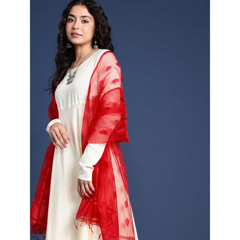 Taavi Ethnic Motifs Woven Design Dupatta