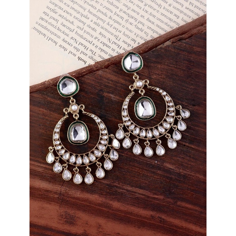 Zoey Gold-Plated Kundan Studded Chandbali