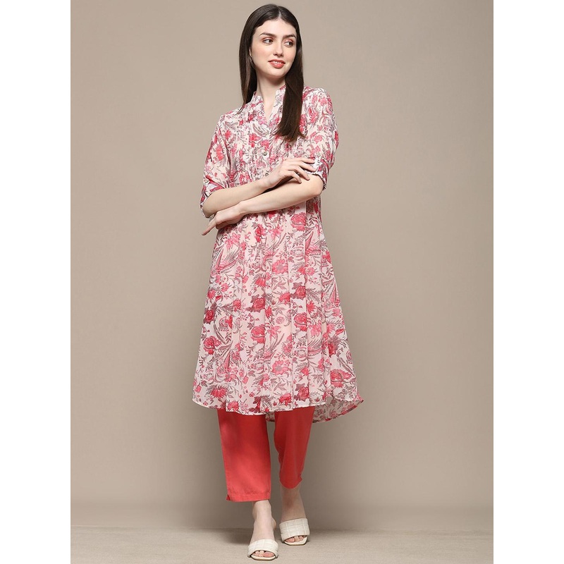 Biba Floral Printed A-Line Kurta
