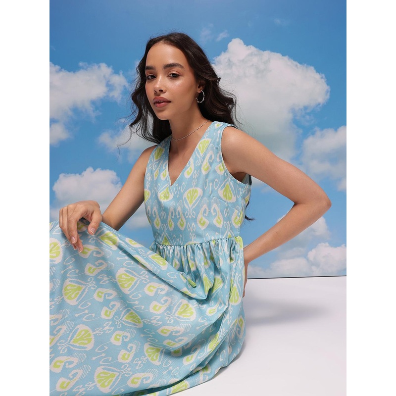 CORSICA Ethnic Print A-Line Dress