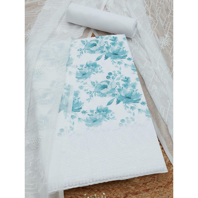 Soch Floral Printed Cotton Unstitched Dress Material