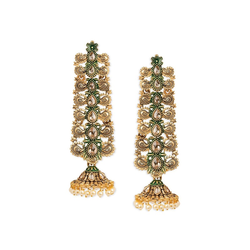 Anouk Brass Plated Dome Shaped Jhumkas