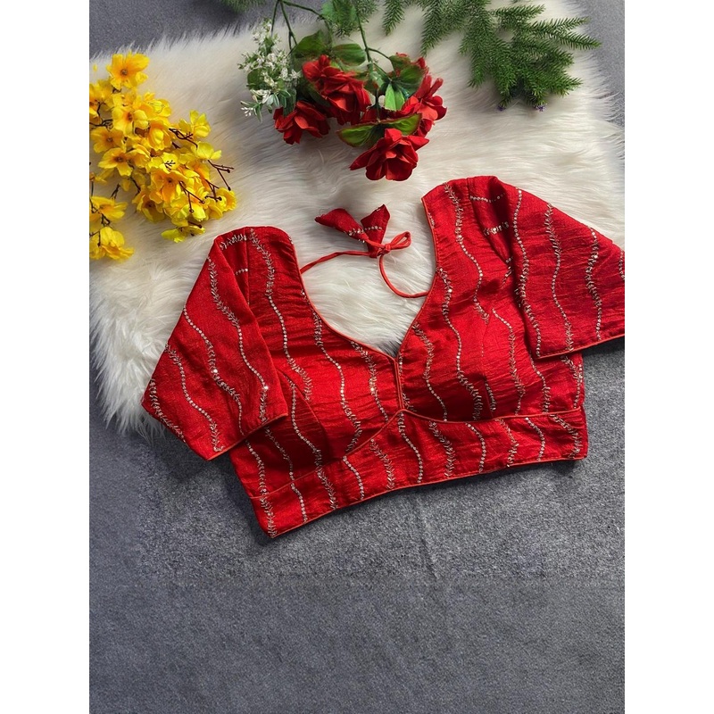 FANCYNINE Embellished Saree Blouse