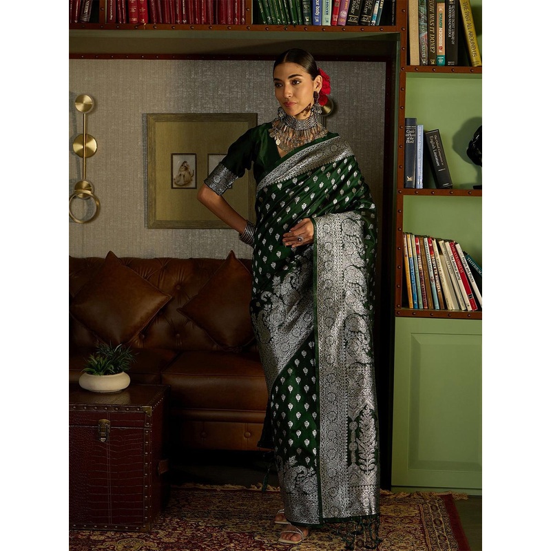 Sangria Woven Design Zari Banarasi Saree