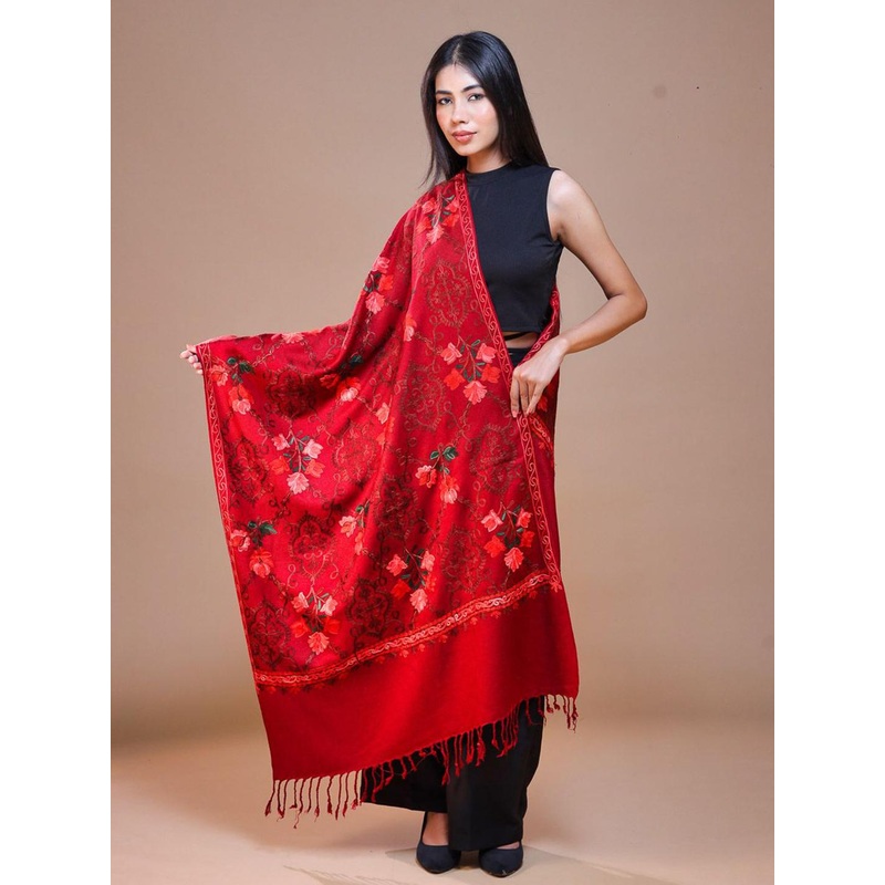 SWI Stylish Women Ethnic Motif Embroidered Stole