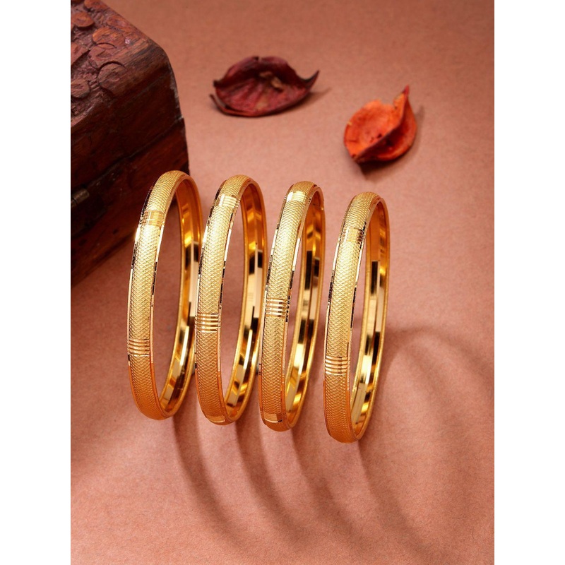 Anouk Set Of 4 Gold-Plated Traditional Bangles