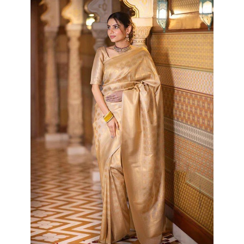 HERE&NOW Gold Kanjeevaram Sarees