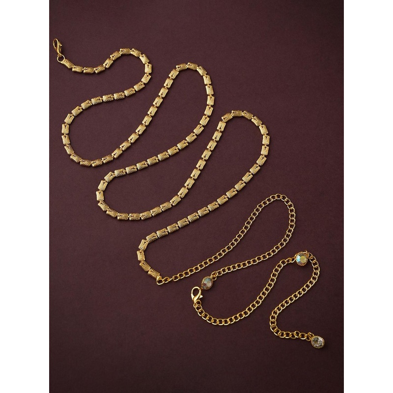 VAMA Gold-Plated Waist Chain Saree Accessories