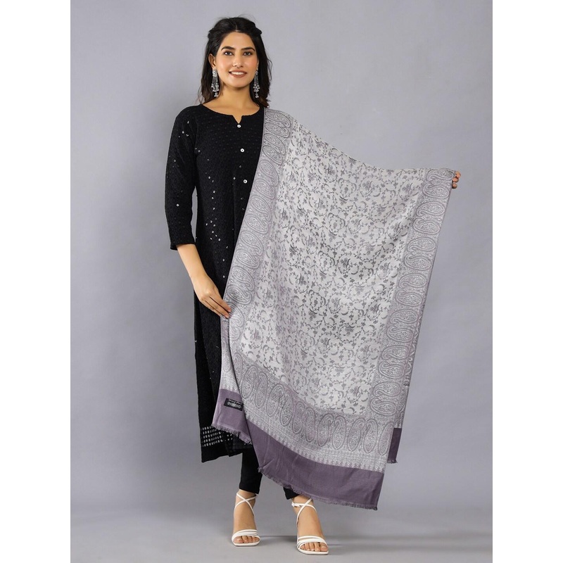 HANDICRAFT PALACE Paisley Woven Design Woollen shawl