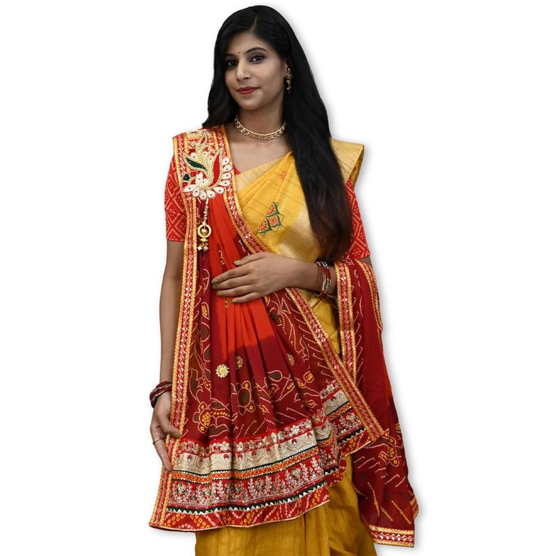 Ranisatiya creation Bandhani Printed Dupatta With Sequinned