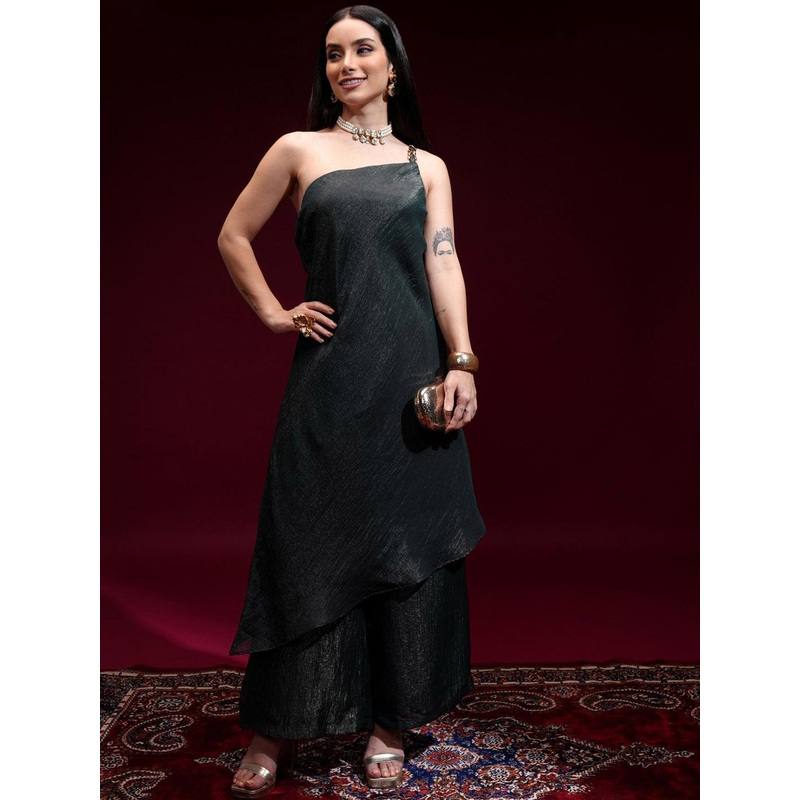 Vishudh Women Regular Fusion Kurta with Palazzos