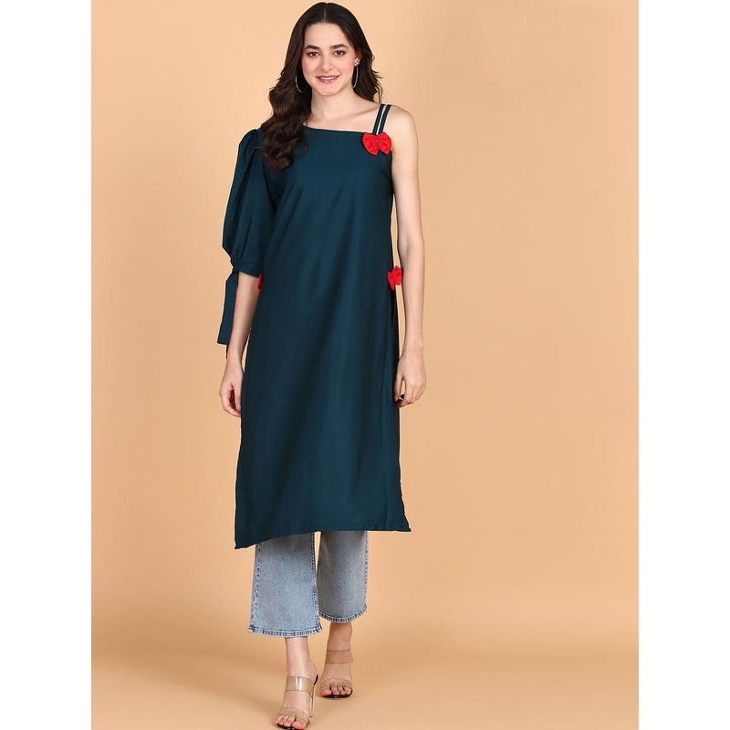 Aiza Collection Shoulder Straps Straight Kurta