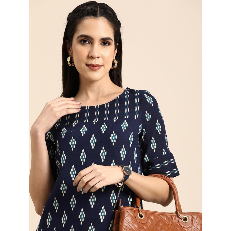 Anouk Women Geometric Printed Straight Kurta