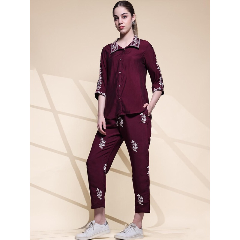 Anouk Embroidered Shirt & Trouser Co-Ords