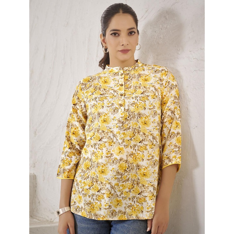 Anouk Women Floral Printed Pure Cotton Kurti