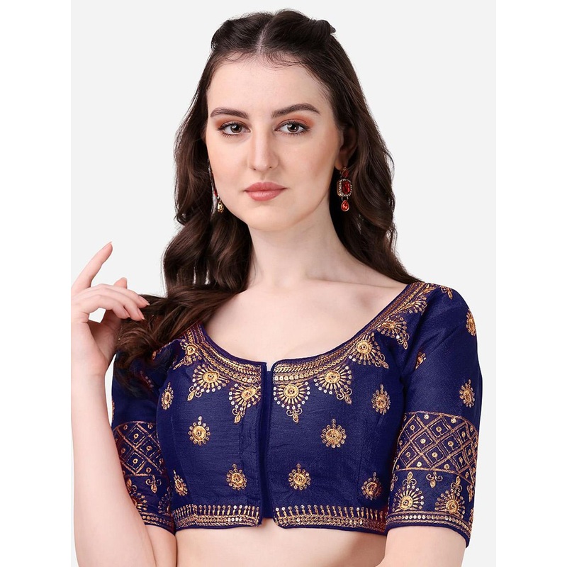 HERE&NOW Embroidered Coding Saree Blouse