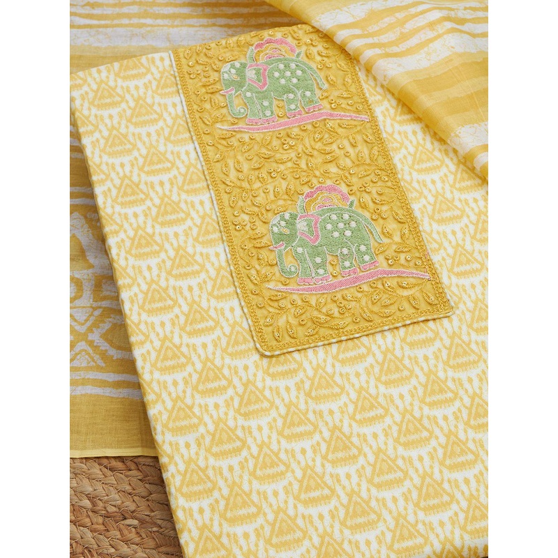 Soch Printed Unstitched Dress Material