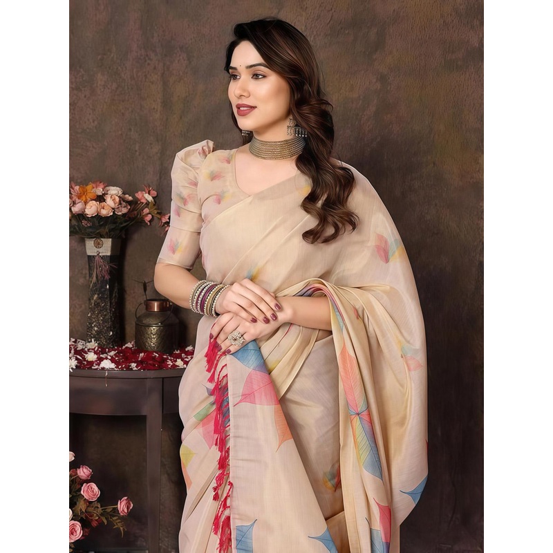 Anouk Rustic Floral Printed Saree