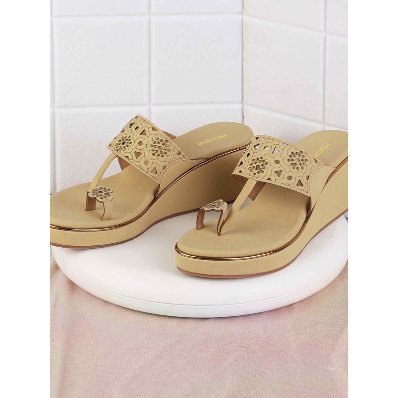 Mochi Embellished Wedge Heel Sandals