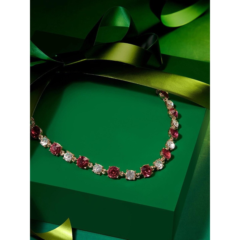 AMI Gold-Plated Stone Studded Necklace