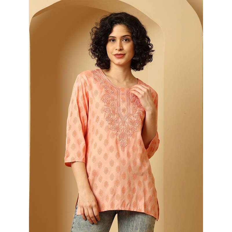 URBAN KANYA Ethnic Motifs Embroidered Thread Work Kurti