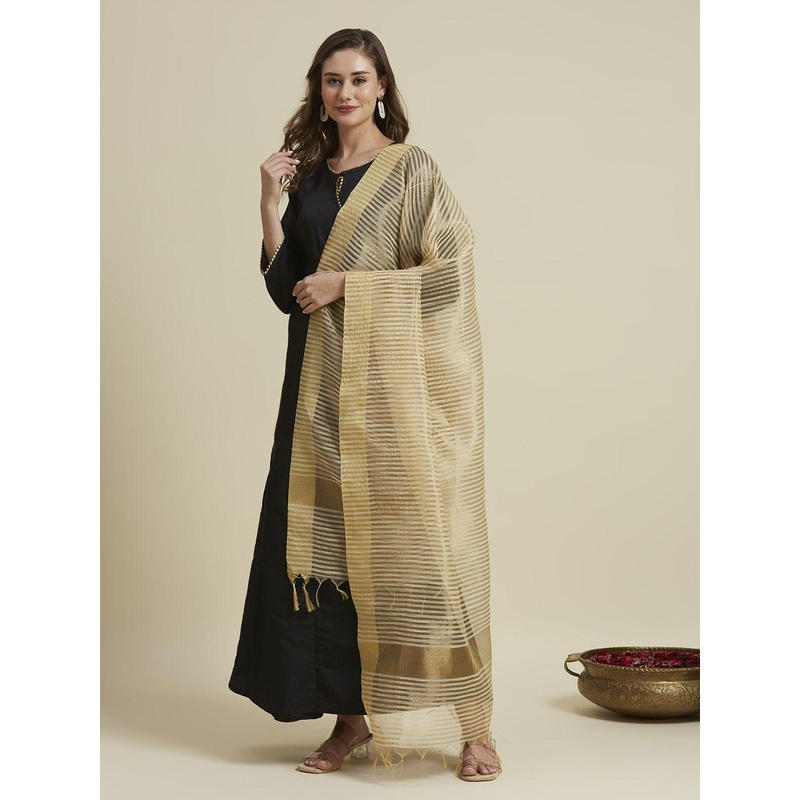 Dupatta Bazaar Striped Organza Dupatta