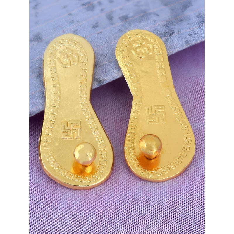 MEMOIR Yellow Gold-Plated Brass Laxmi Charan Paduka