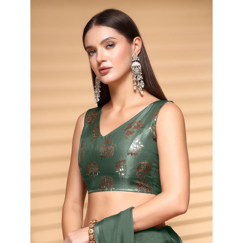 Oomph! Women Non Padded V Neck Saree Blouse