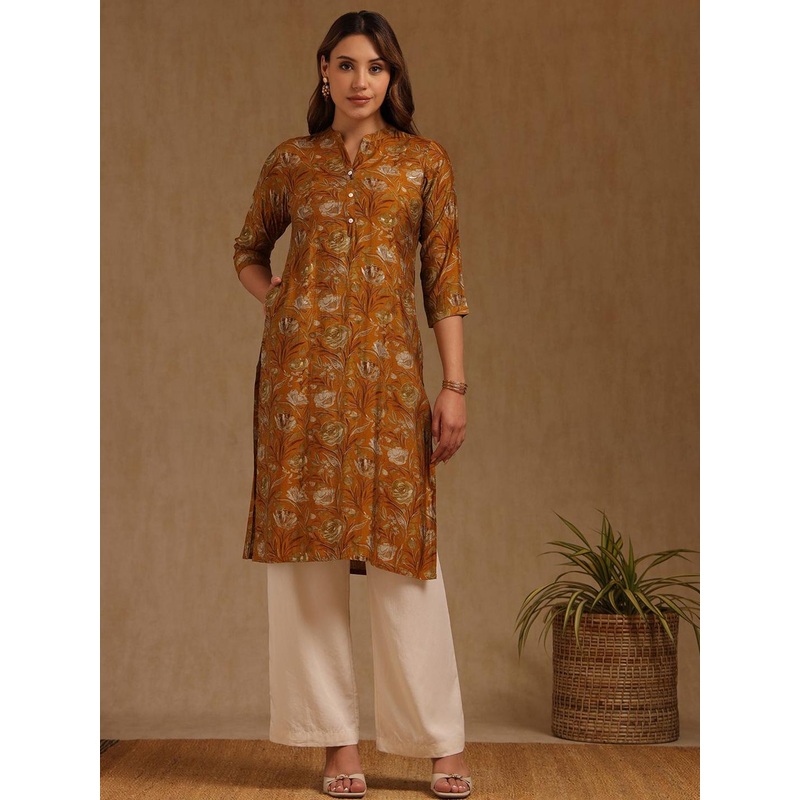 Soch Women Floral Printed Mandarin Collar Kurta
