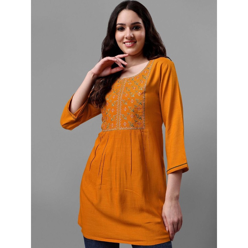 Youthnic Women Ethnic Motifs Embroidered A-Line Kurti