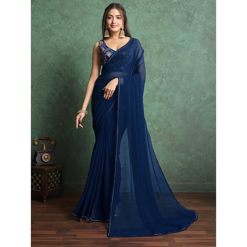 100 Dreams Sequinned Embellished Border Saree