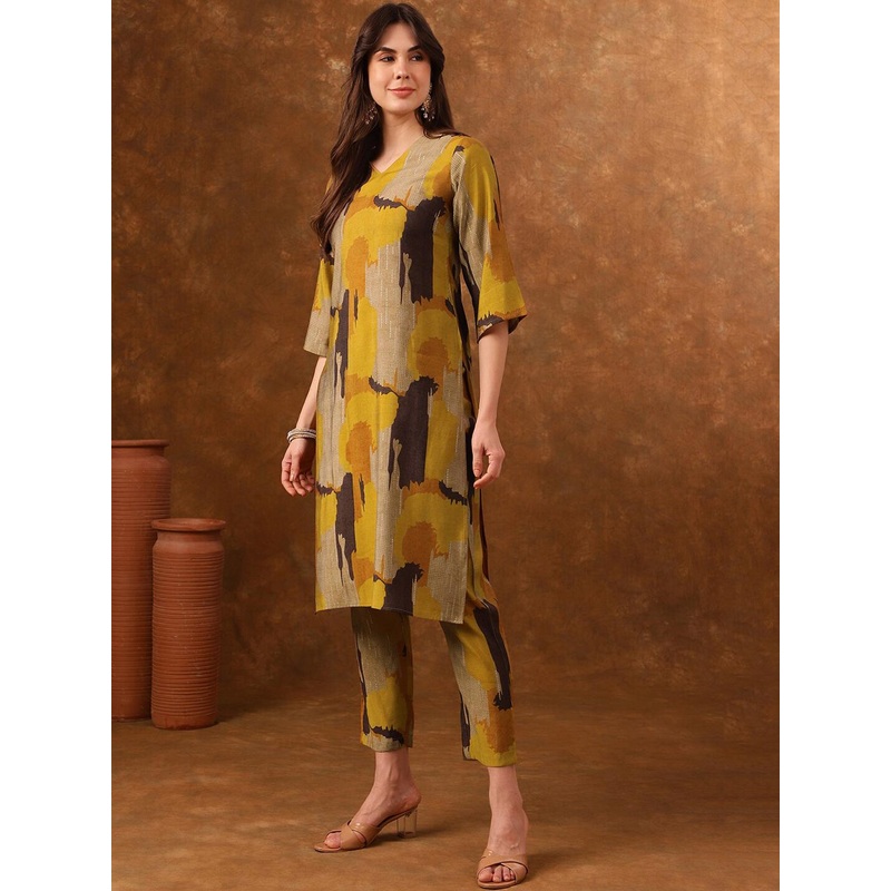 Anouk Abstract Printed Kurta with Trousers