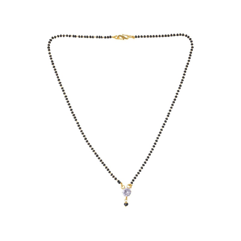 Anouk Women’s Set of 2  Beaded Mangalsutra with AD stone