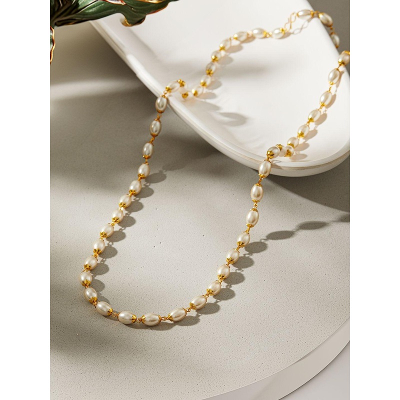 Anouk Gold-Plated Artificial Stones and Beads Alloy Necklace