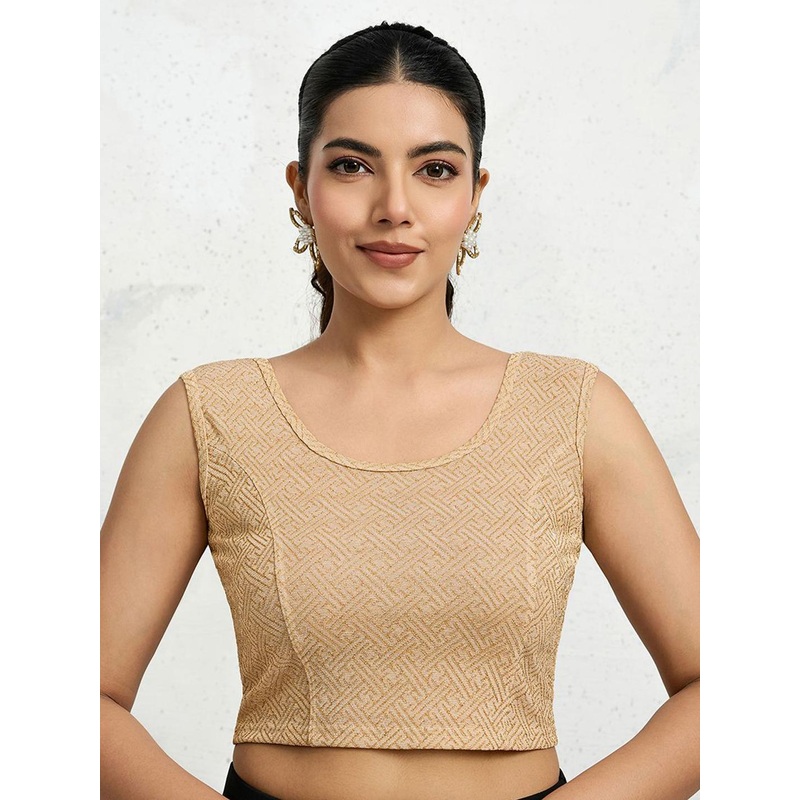 Trendmalls Women Embellished Sleeveless Stretchable Ready To Wear Saree Blouse