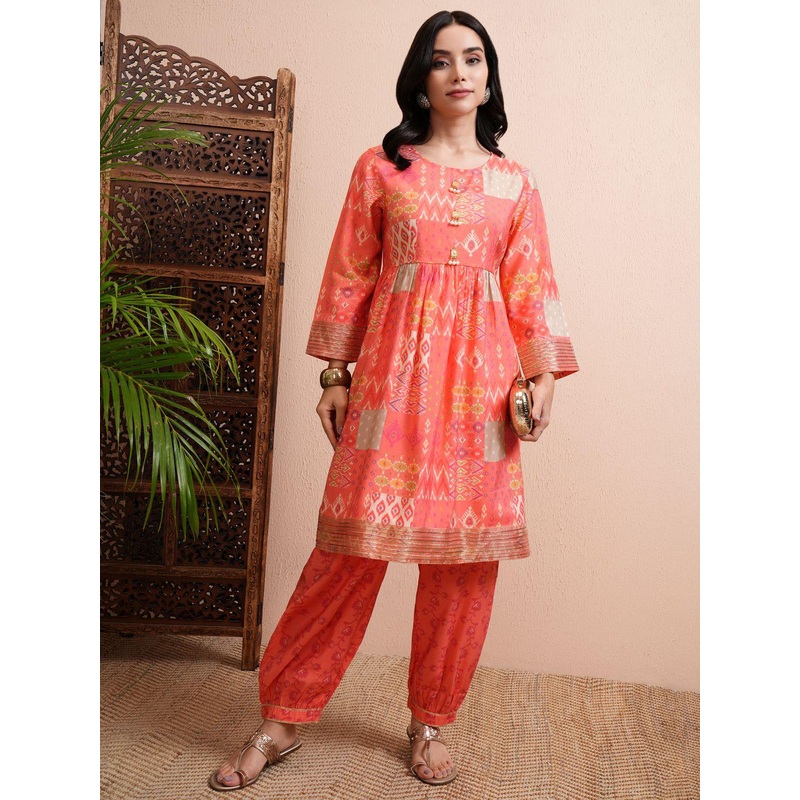 Vishudh Women Printed Kurta With Joggers Co-Ords