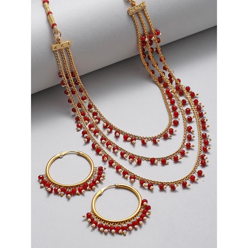 ZENEME Gold-Plated Layered Jewellery Set