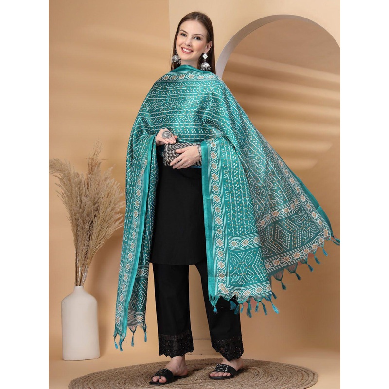 Clora Creation Bandhani Printed Patola Dupatta