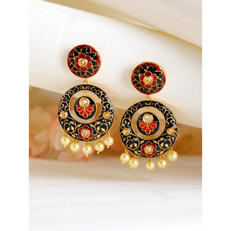 Jazz and Sizzle Gold Plated Contemporary Drop Earrings