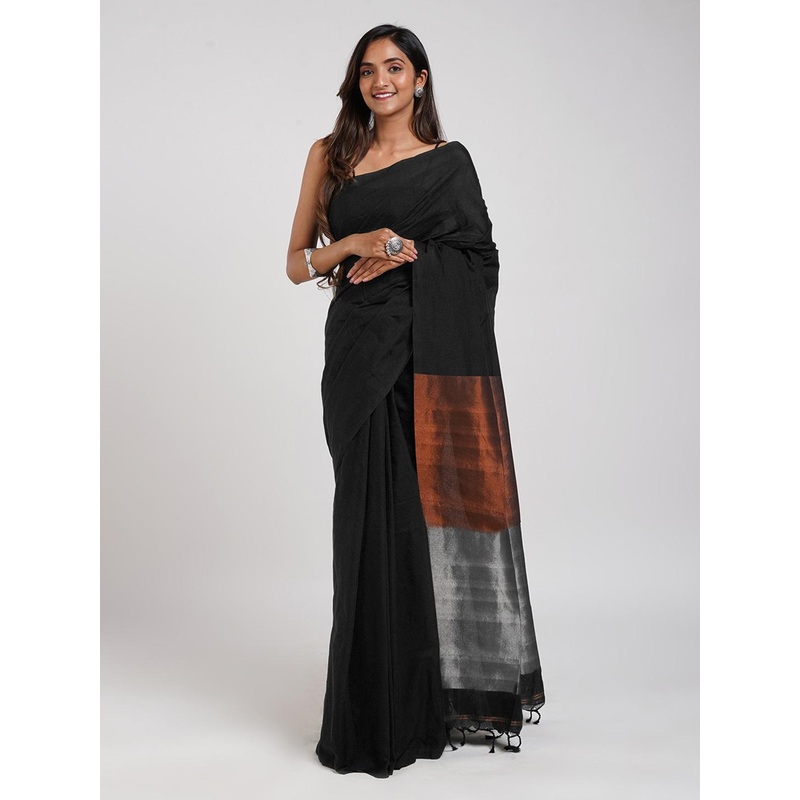 TEEJH Zari Detail Pure Cotton Saree