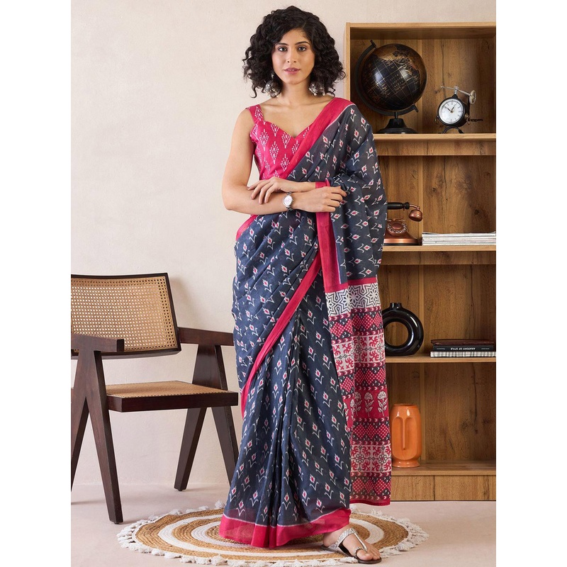 Anouk Rustic Batik Ready to Wear Ikat Saree