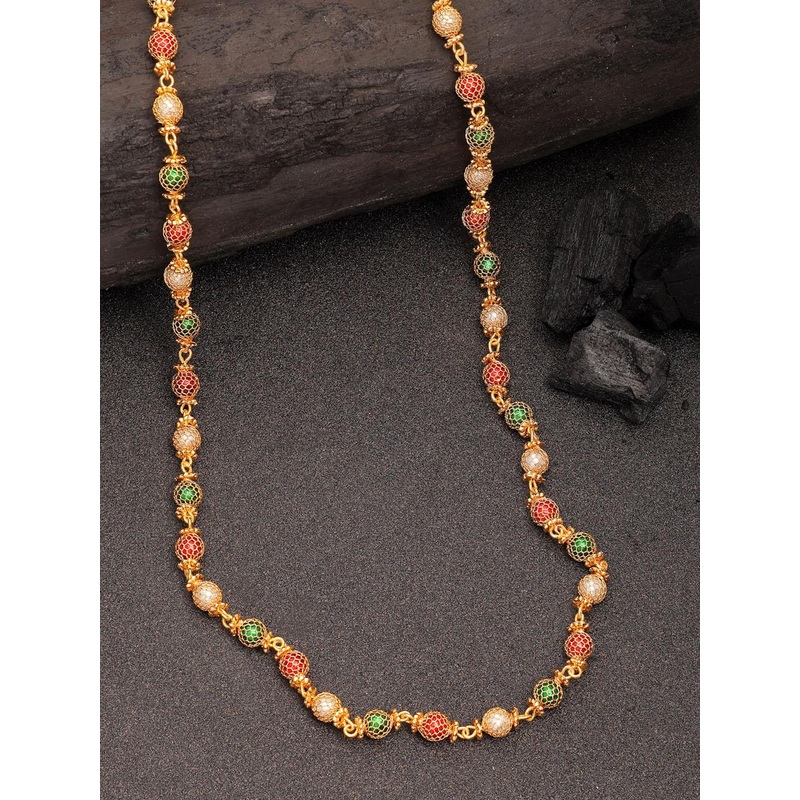 Anouk Women Multi color Gold-Plated Artificial Beads Chain