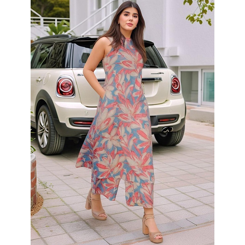 Aaghnya Women Floral Embroidered Regular Kurta with Palazzos