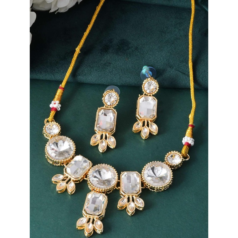 Anouk  Stainless Steel American Diamond Jewellery Set