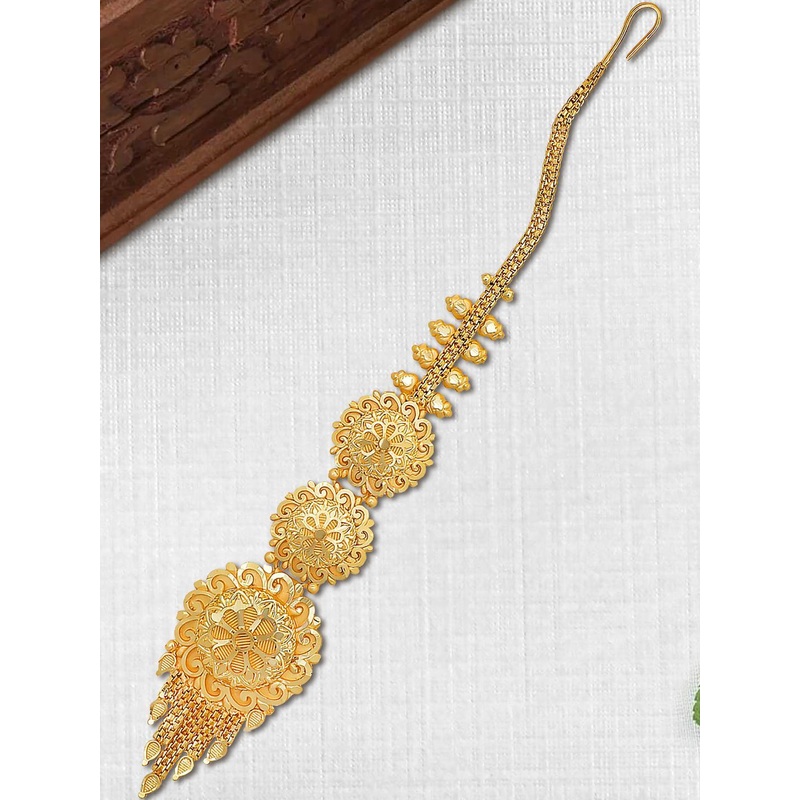 arch fashion Gold-Plated Maang Tikka Head Jewellery
