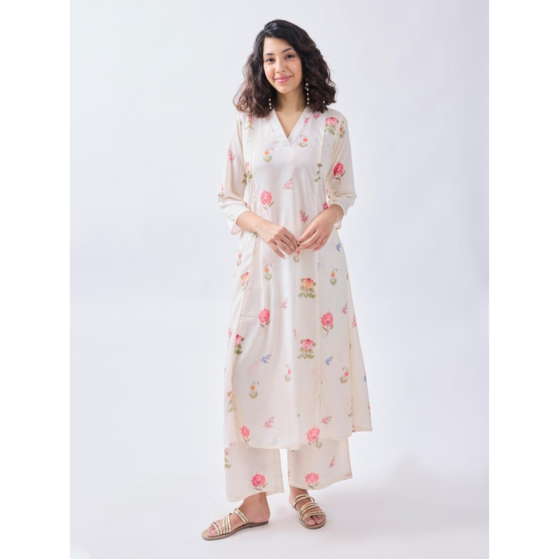 BAESD Printed V-Neck Tunic With Palazzo