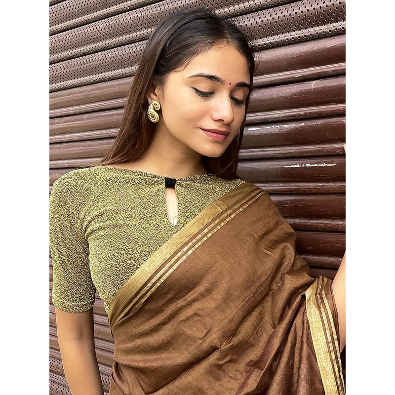 Bindigasm’s Advi Stretchable Lycra Saree Blouse