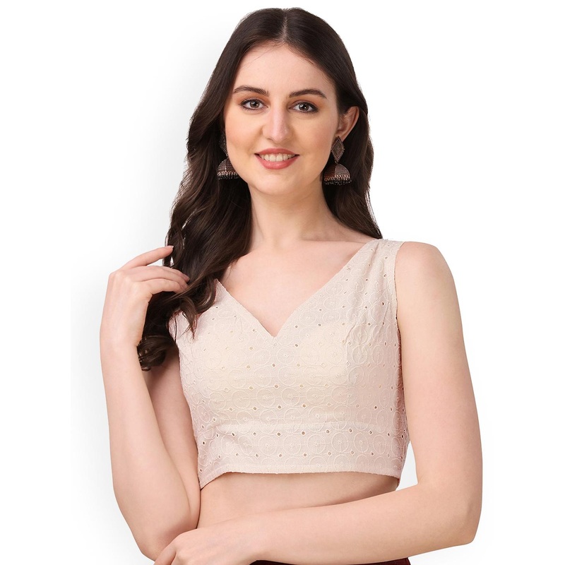 Oomph! Embroidered Pure Cotton Saree Blouse